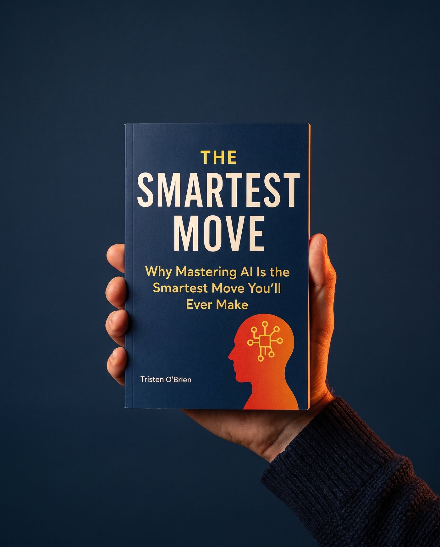 A hand holding up The Smartest Move paperback